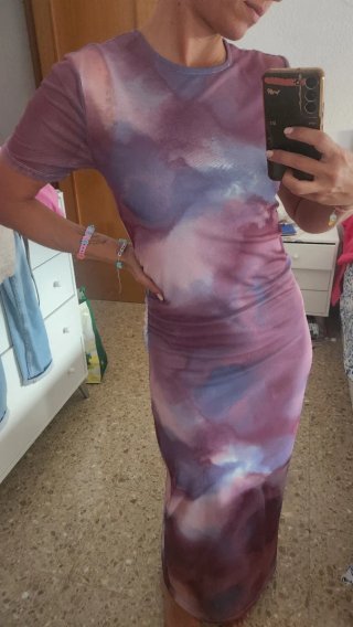 Vestido largo estampado