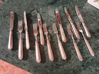 Set 12 posate vintage punzone 800