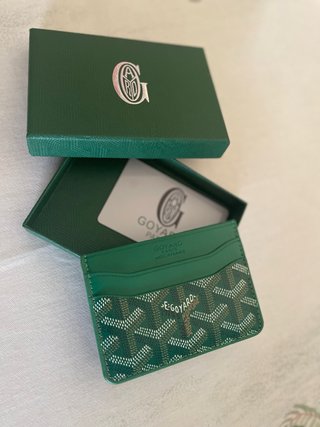 Tarjetero Goyard Paris Verde