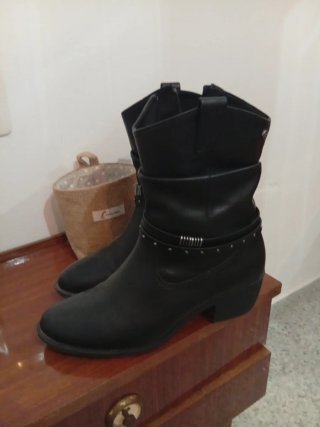 Botas Estilo Cowboy Negras Talla 41