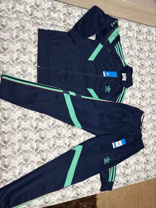 Chándal Adidas Azul y Verde Talla M