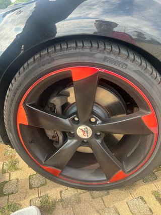 Llantas Rotor 19 Negro y Rojo audi 5x112