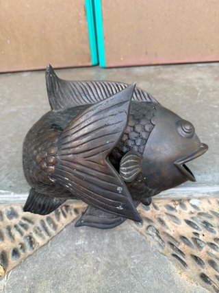 Escultura pez bronce/ decorativa