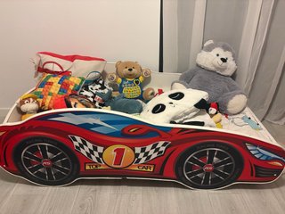 Cama Infantil con Forma de Coche de Carreras