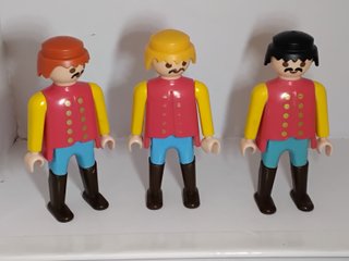 3 Figuras Playmobil Soldados Antiguas