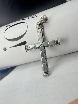 Colgante Cruz Plata con Circonitas
