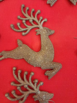 Adornos de Navidad Renos Dorados