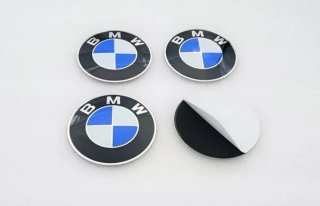 Chapas de rueda BMW azul 70 mm