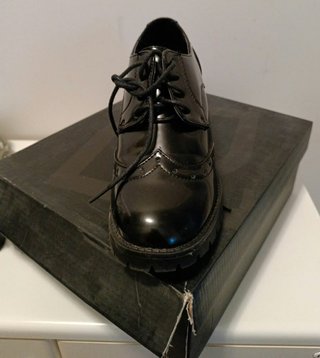Scarpe Primadonna stringate tacco largo Tg. 38