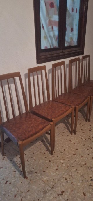 5 Sedie Vintage in Legno