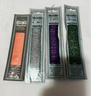 Set 4 matassine Madeira per ricamo
