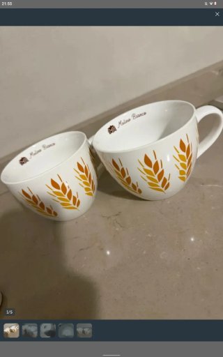 Coppia tazze Mulino Bianco con spighe