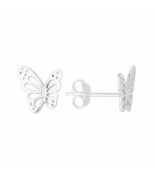 Pendientes de Plata Mariposa 10 mm