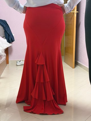 Falda Flamenca Roja de Lycra