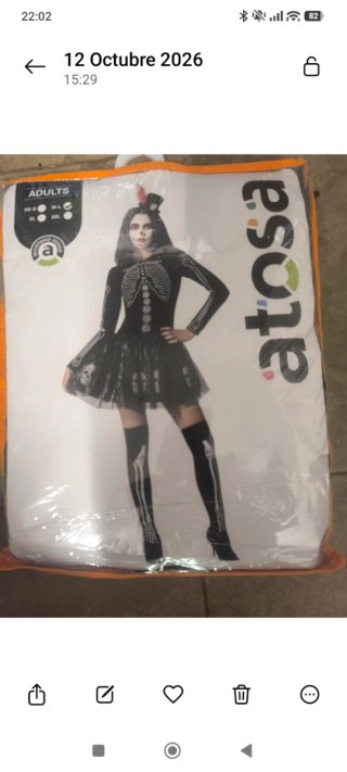 Disfraz Halloween Esqueleto Atosa