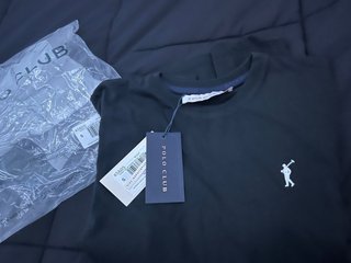 Camiseta Polo Club Negra Talla S No talla grande