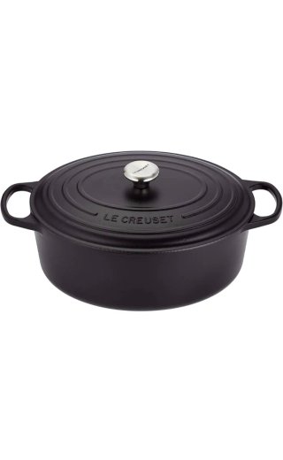 Olla Le Creuset Ovalada 35cm Hierro Fundido Negra