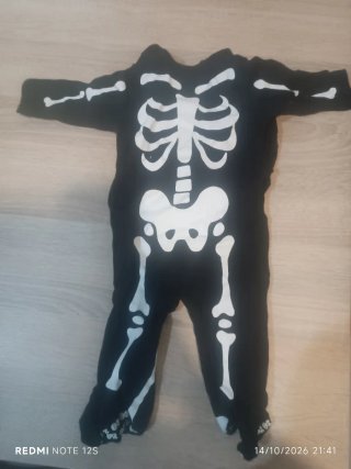 Pijama de Bebé con Estampado de Esqueleto 3 meses