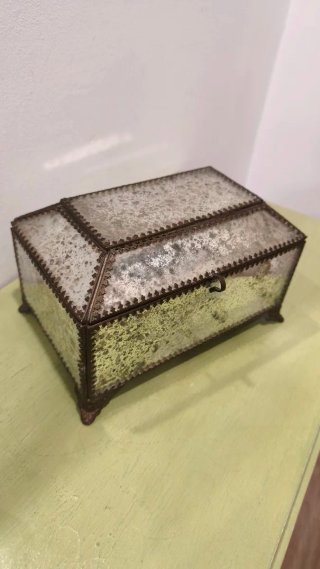 Joyero Antiguo de Cristal Grande