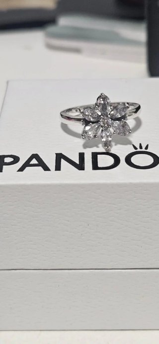 Anillo de plata Flor de cristal