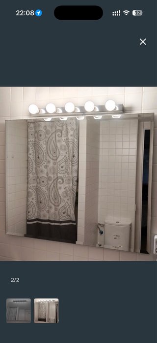 Espejo de baño con aplique de luces