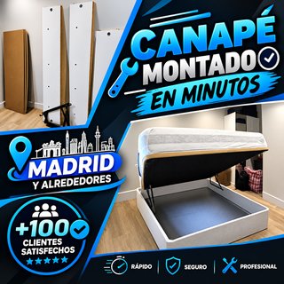 MONTAJE DE CANAPÉ MADRID – RÁPIDO Y ECONÓMICO