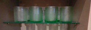 Set de 8 Vasos de Cristal Verde