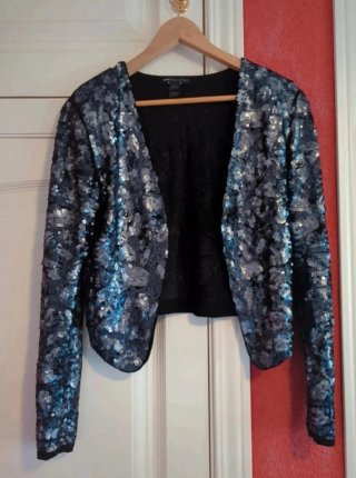 Chaqueta Lentejuelas Mango Talla L