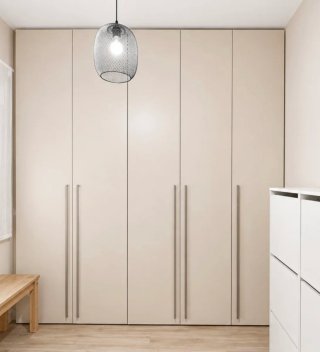 Armario de 5 puertas color beige