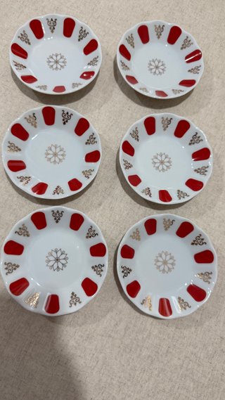Set di 6 piccoli piatti turchi in porcellana