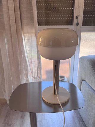 Lámpara de mesa IKEA BLÅSVERK Beige/Blanco