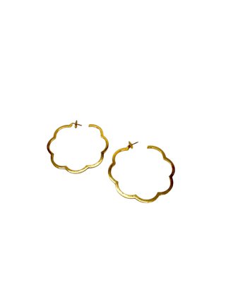 Pendientes de aro Chanel dorados
