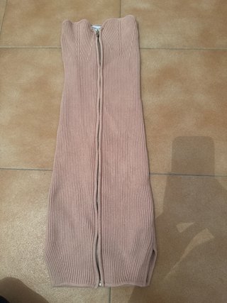 Vestido de punto Bershka beige