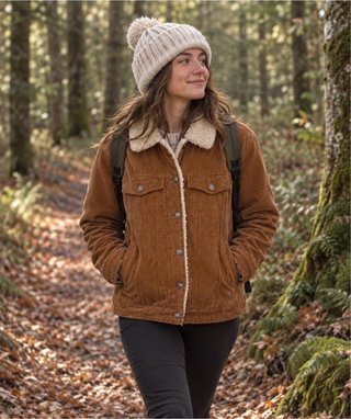 Chaqueta pana forrada Stradivarius M
