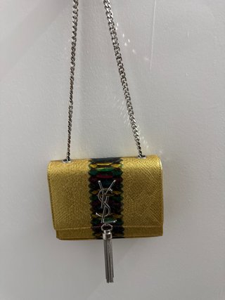 Borsa Yves Saint Laurent Dorato Multicolore