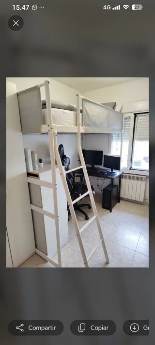Cama alta IKEA VITVAL 90x200 cm