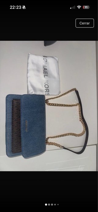 Bolso Michael Kors azul y marrón
