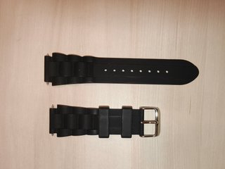 Correa caucho reloj 20 mm negra