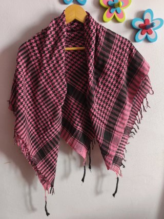 Pañuelo Palestino Rosa y Negro