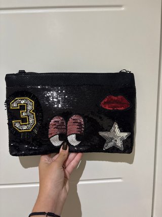 Bolso de mano o neceser de lentejuelas