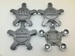 Centro de rueda Audi estrella plata 8R0601165