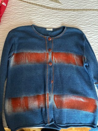 Chaqueta azul y naranja Arco Iris