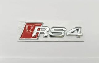 Emblema logo trasero Audi RS4 cromado