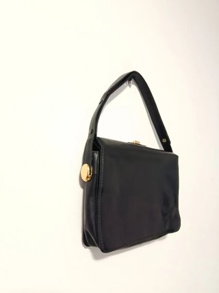 Bolso Vintage de Cuero Negro #B0003