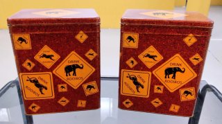 Set de 2 Latas Metálicas Rooibos vintage