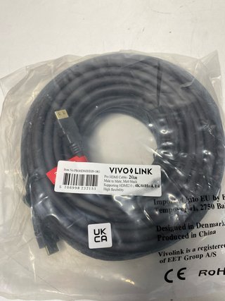 : Cable HDMI Vivolink 20m 4K 60Hz