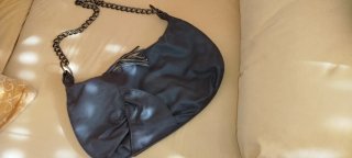 Bolso Hombro Marrón Chocolate Asa Cadena