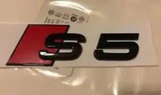 Emblema S5 negro trasero Audi S-Line logo A5