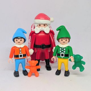 Set Playmobil Babbo Natale e Elfi gnomi natale