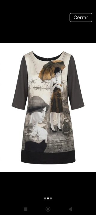 Vestido estampado vintage